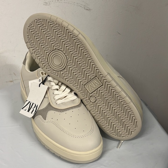 NWT - Zara Men's Retro Trainers, Beige - Size 11 - Picture 11 of 12